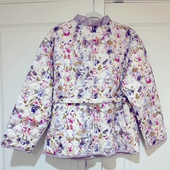 NWT J CREW Flora Obscura X quilted reversible wrap jacket with Primaloft - Picture 5 of 8